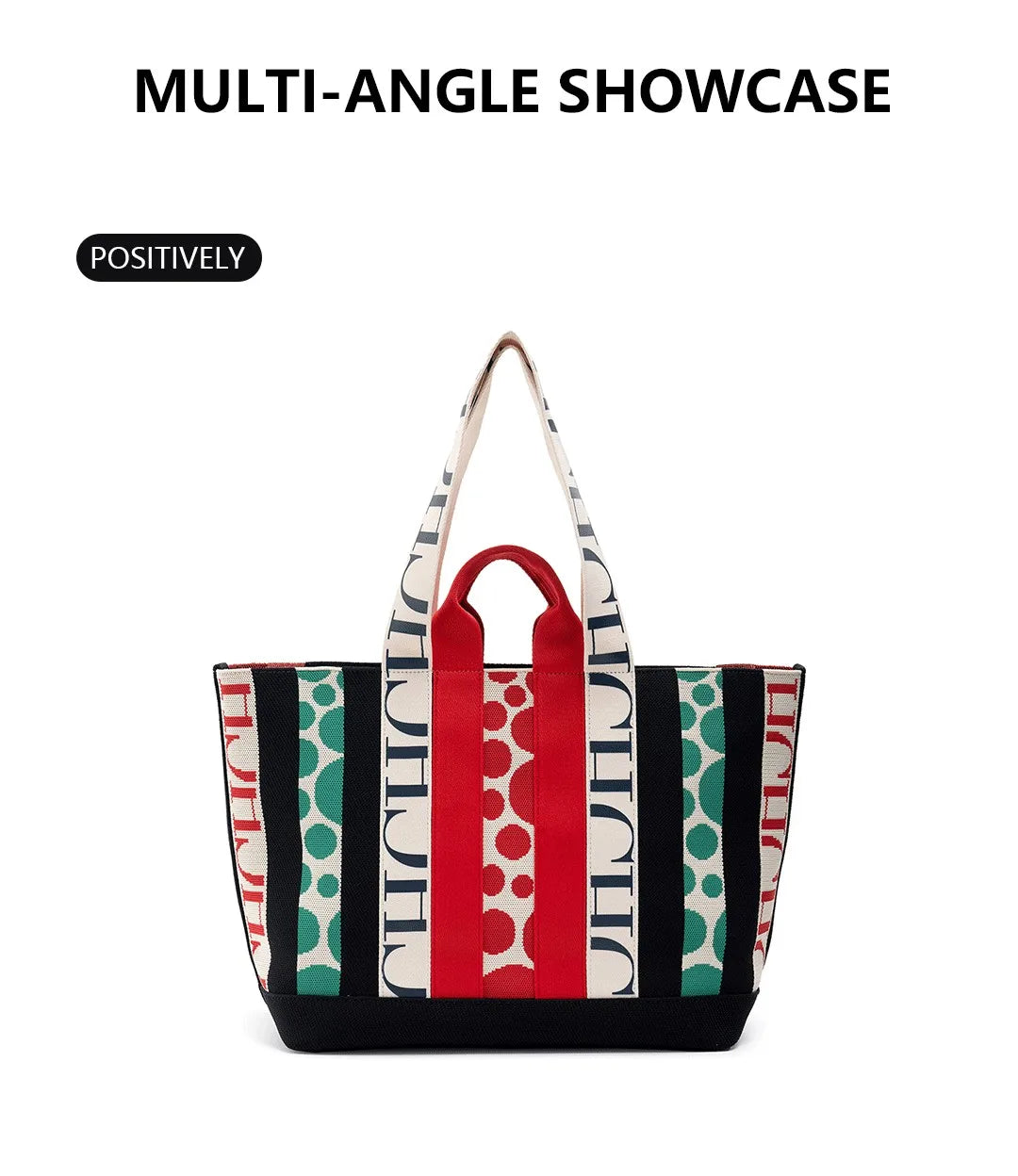 CH Classic Ladies Crossbody Bag Large Capacity Commuter Style Ladies Tote Bag Simple Stripe Design Ladies Shoulder Bag Letters