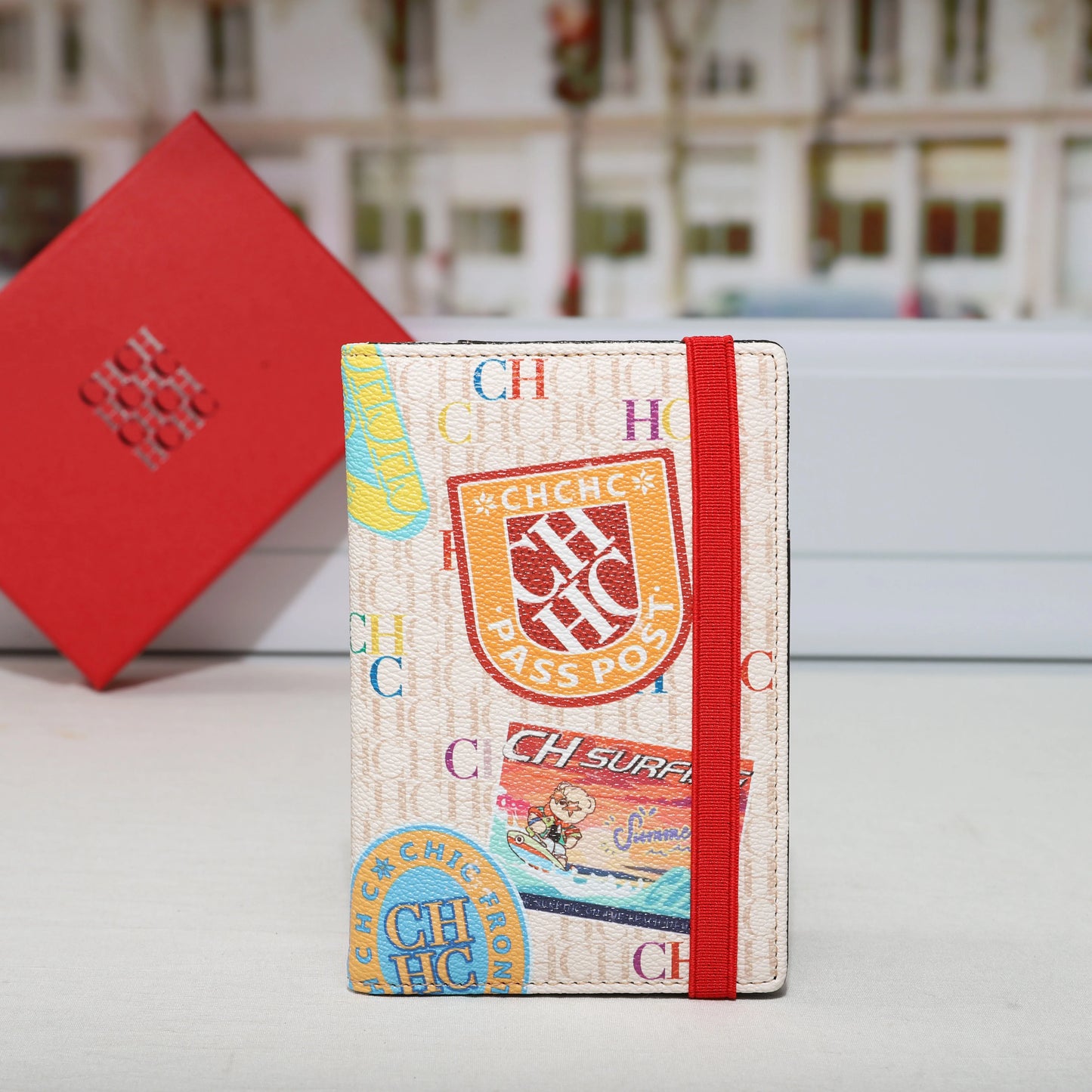 CH Passport Holder Stylish Patterned Design Passport Cover Multi Function Card Pocket Travel Document Organizer Travel Essential