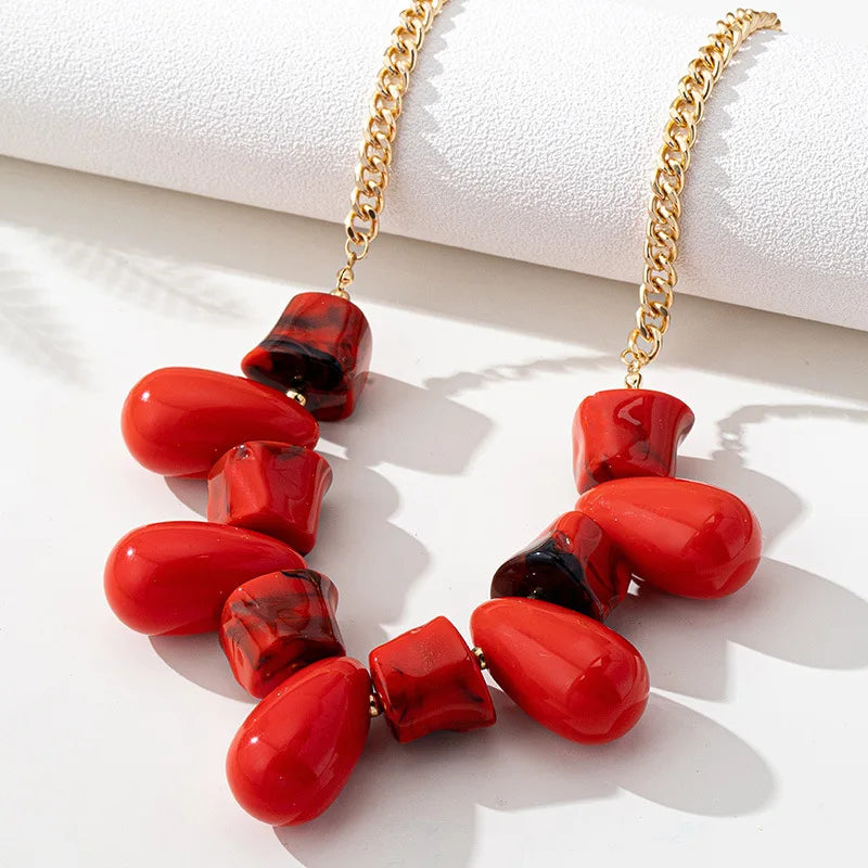 Necklace For Women Girls Bohemian Personality Irregular Droplet Chain Collarbone Fashion Jewelry Holiday Party OL BN019