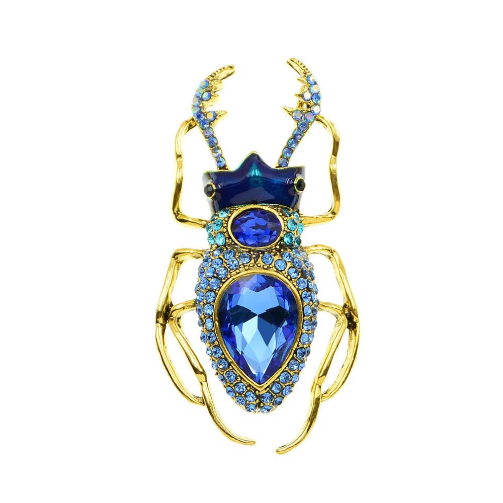 SKEDS New Arrival 2023 Women Men Exquisite Enamel Beetle Pins Brooches Fashion Unisex Suit Clothing Insect Badges Brooch Pin