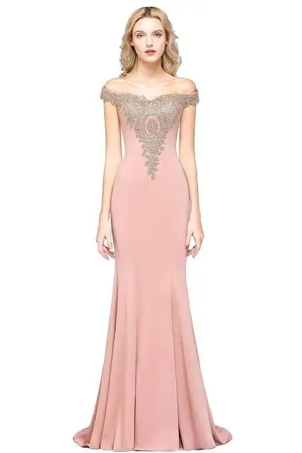 Gold Rose Lace Mermaid Prom Dresses For Women Burgundy Long Sexy Open Back Cap Sleeve Elegant Evening Party Gown Vestido de Gala