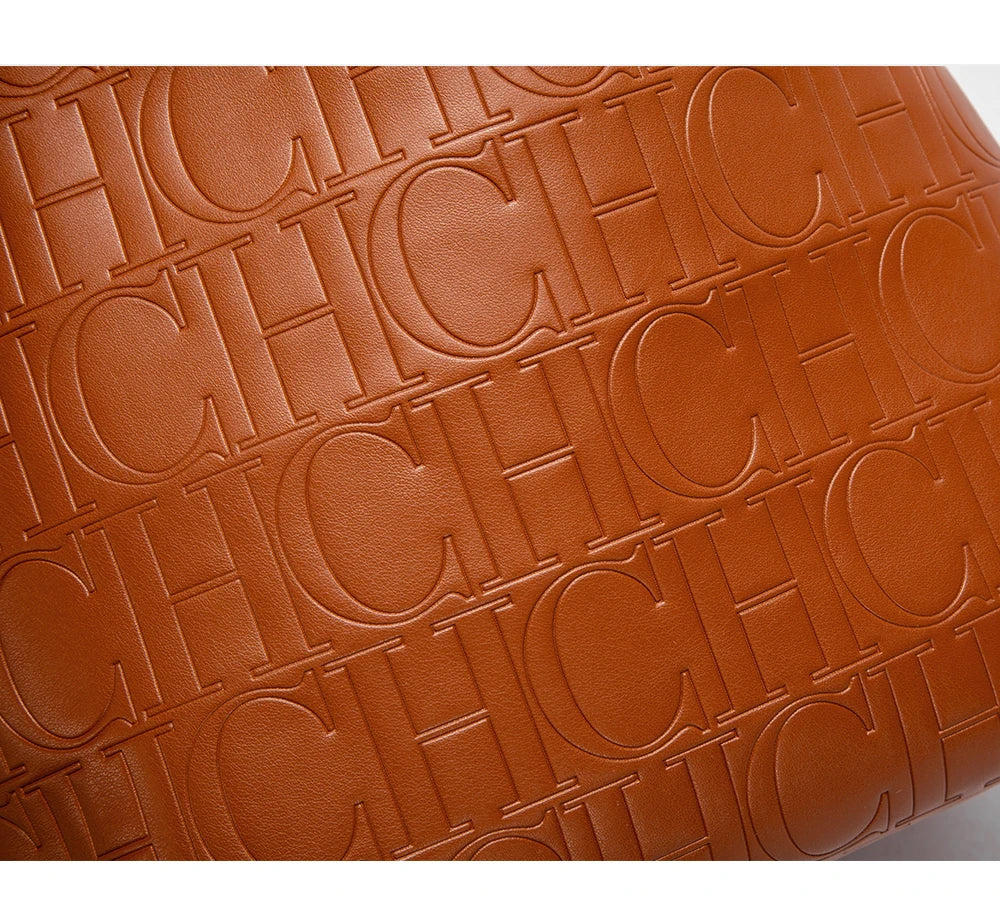 CH High Quality Solid Color Simple Style Women's Large Capacity Handbag Suitable Daily Commuting Fashionable Versatile