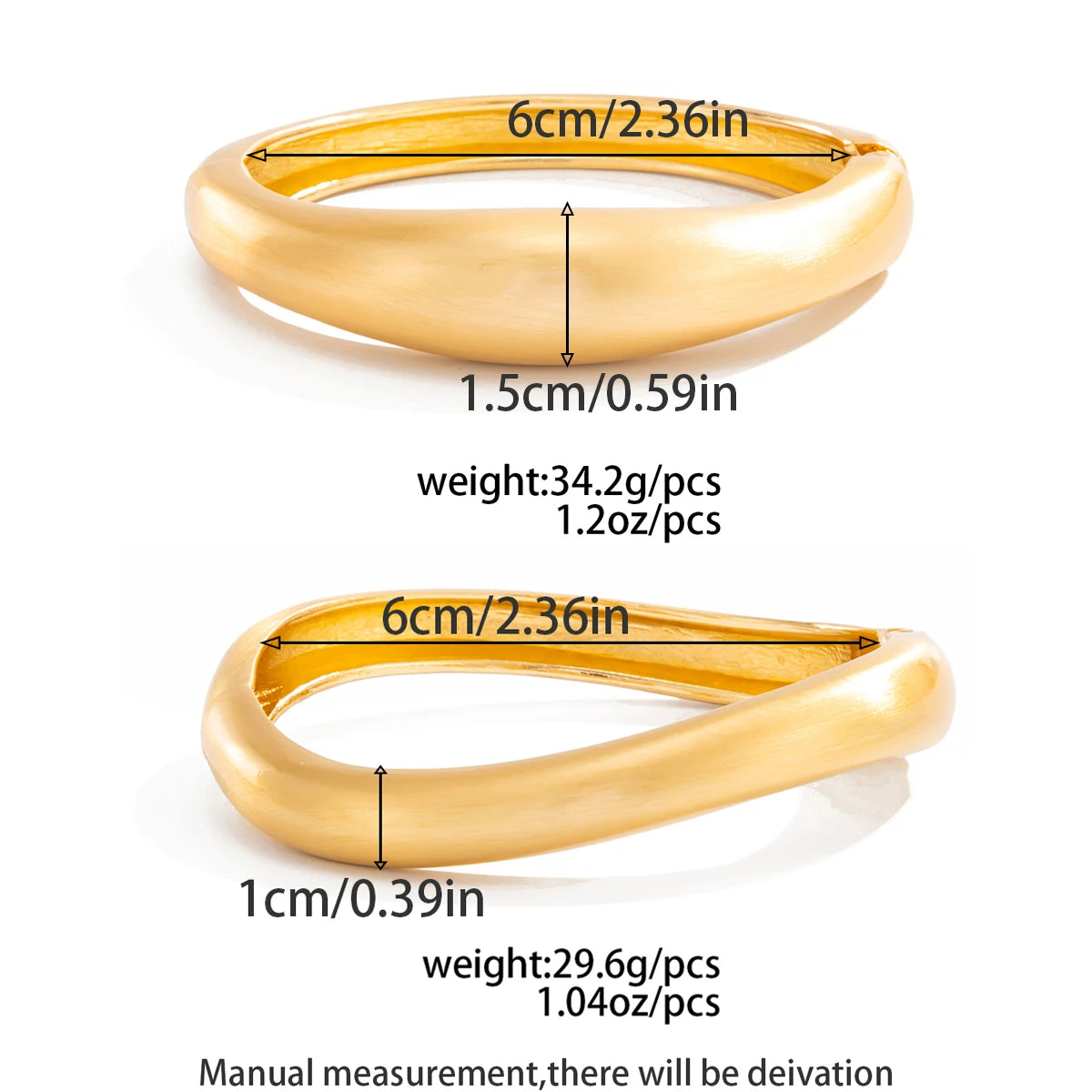 Salircon Punk Geometric Chunky Heavy Frosted Metal Bracelets Woman Jewelry Hip Hop Simple Open Cuff Spring Bangles Mujer Jewelry