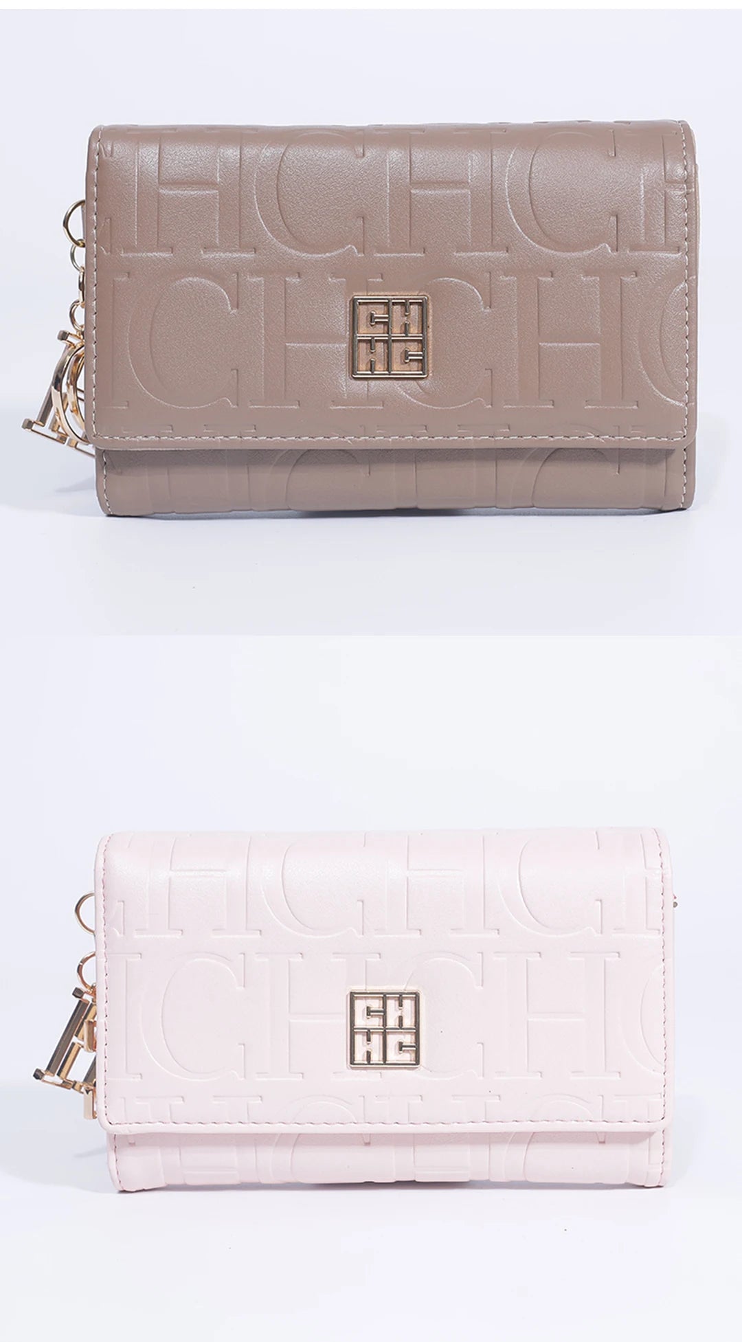 CH Luxury Card Bag Minimalist Chic Embossed Design Wallet Stylish Women Accessory Compact Multi Slot Card Holder Daily Essential