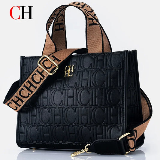 CH Fashion Monogram Print High Quality Metal Logo Casual Light Luxury Brand Designer 2026 New Women's Handbag