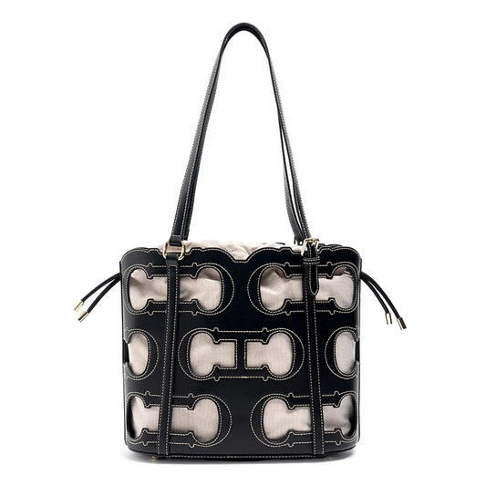 CH Tote Bag Cutout Logo  Large Capacity Drawstring Shoulder Handbag Luxury brand designer Hollow Out Fashion Bucket Bag