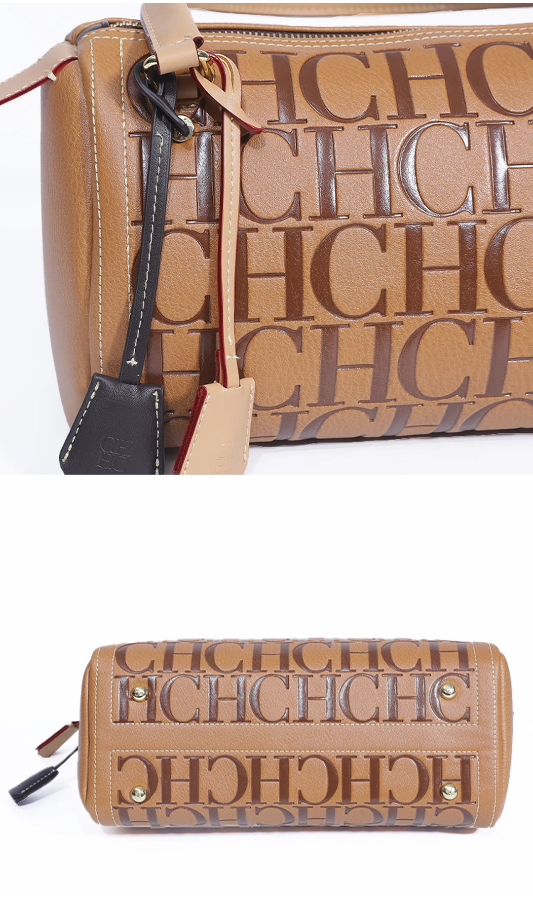 CH Fashion Classic Women's Boston Bag Autumn Winter New Collection 2026 Letter Design Shoulder Bag Texture Handbag