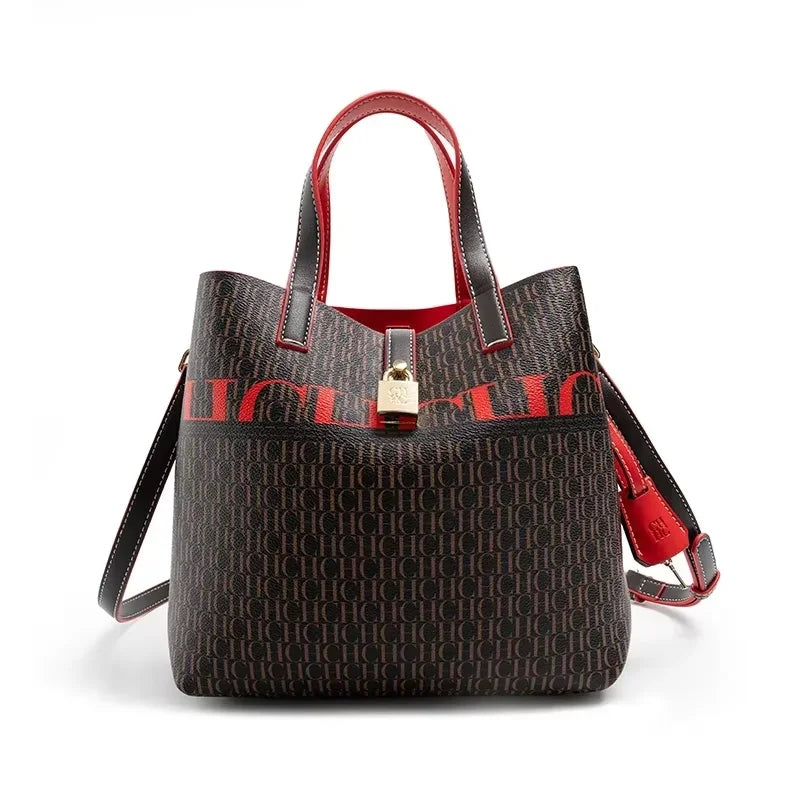 Women's Shoulder Large Capacity Bag Exquisite Flower Printed Women's Leather Bag Fashion Design New 2025 Women's Handbag Printed