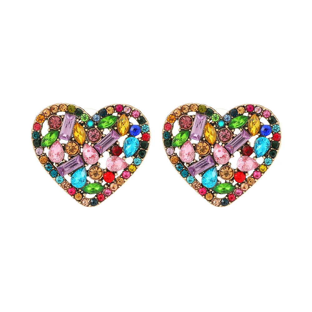 Women Luxury Bling Color Crystal Party Jewelry Aesthetic Accessories