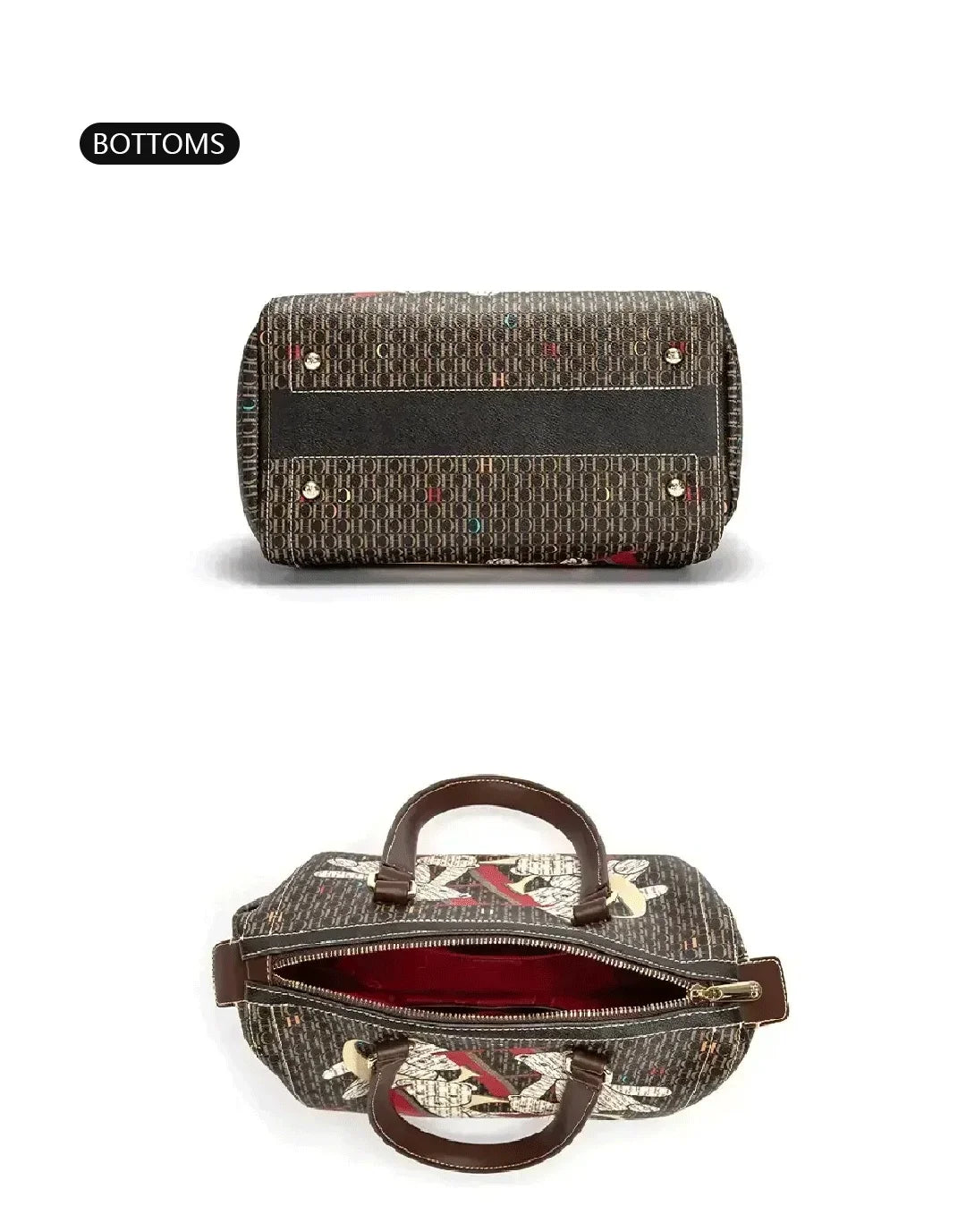 Women's Commuter Crossbody Bag 2025 Spring New Colorful Printed Women's Handbags Monogram Bronze Fashion Luxury Design