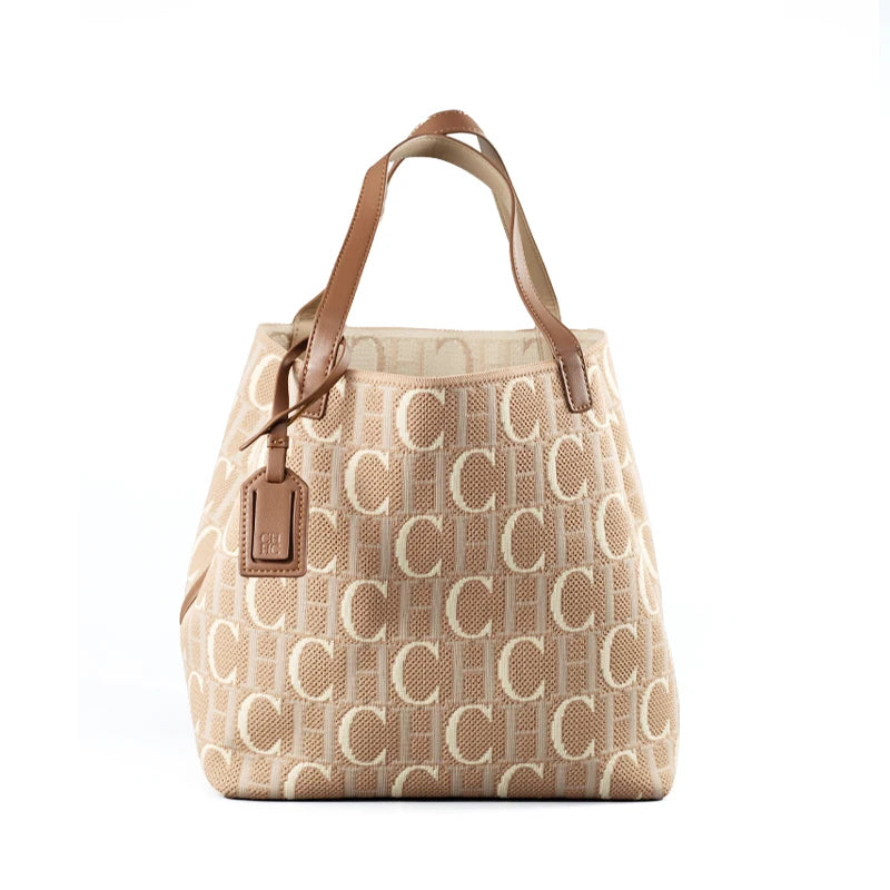 CH Brand Women's Handbag Autumn/Winter New Large Capacity Multi functional Letter Flyknit Design 2026 New Women's Tote Bag