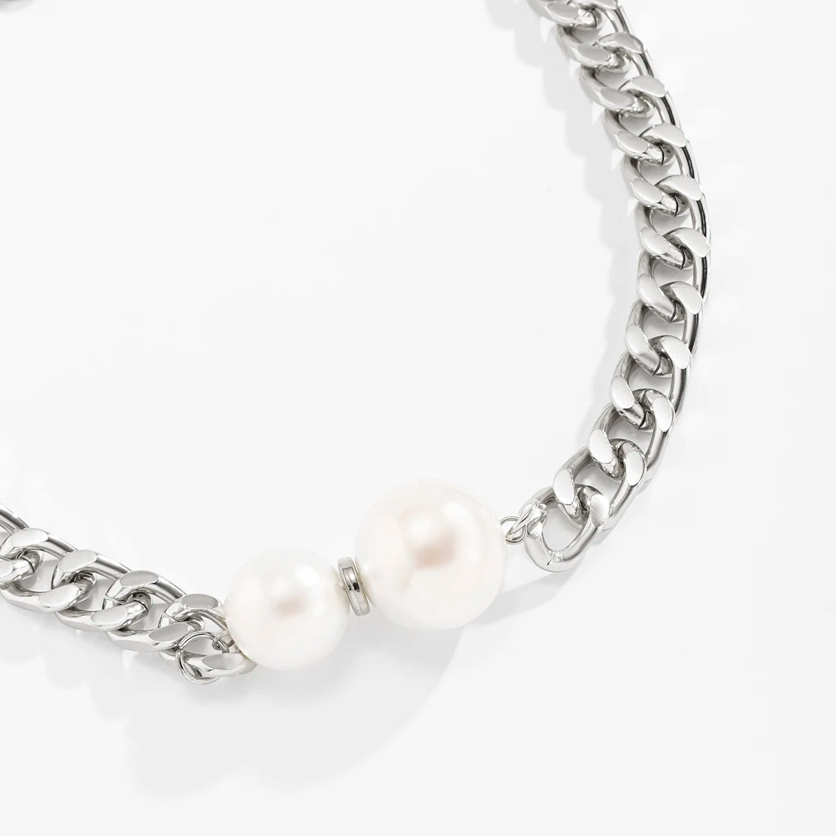 Vintage Punk Cuban Chains Necklaces Women Gothic Imitation-Pearl Pendant Necklace Girl Chokers Fashion Accessories Jewellery