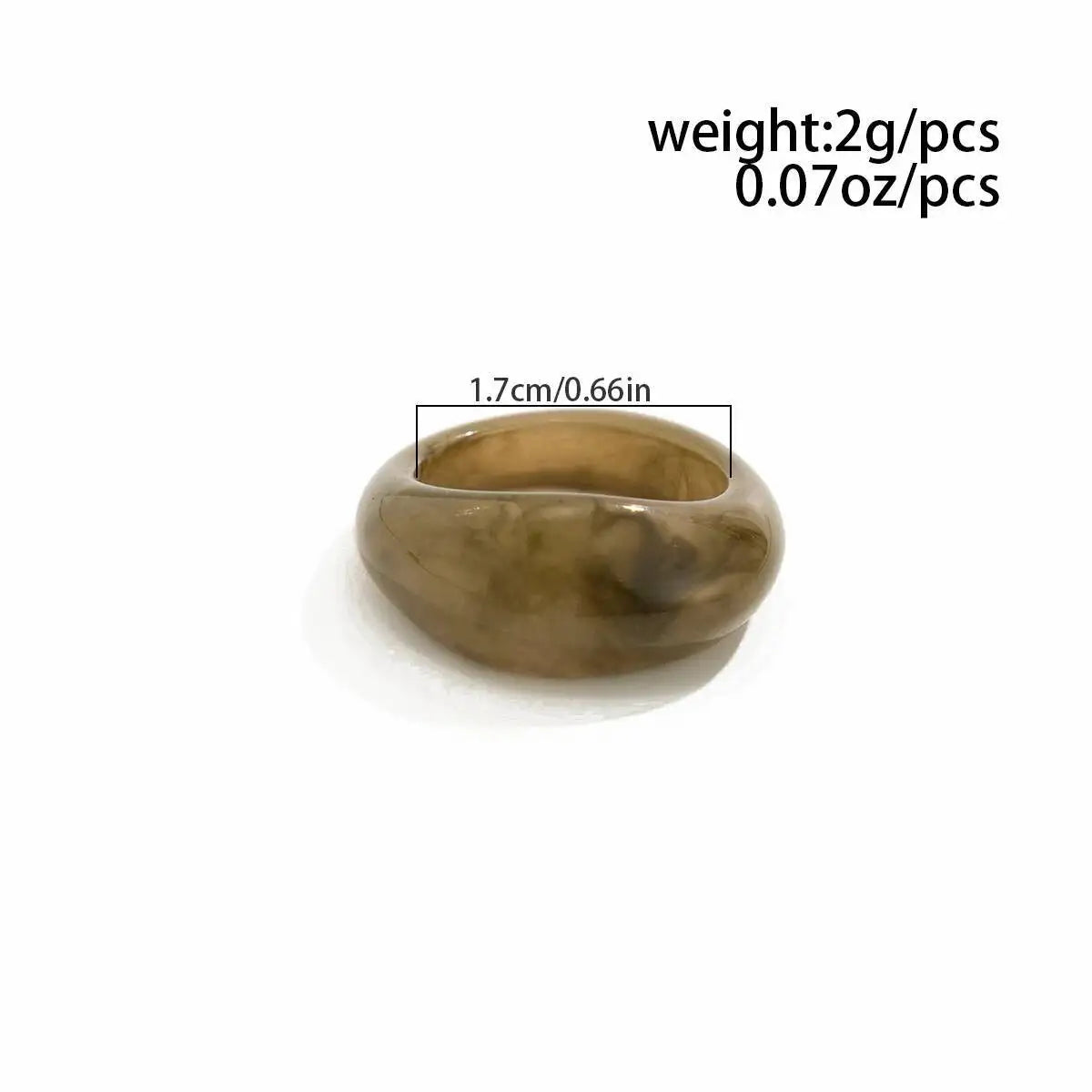 Salircon Trendy Creative Irregular Resin Acrylic Rings for Women Punk Charm Geometric Oval Finger Ring Jewelry Accessories Gifts
