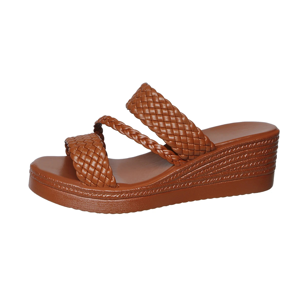 Women Wedges Sandals 2026 New Summer Women Slip on High-heeled Fashion Woman Shoes Comfortable Flower Outdoor Platform Sandals