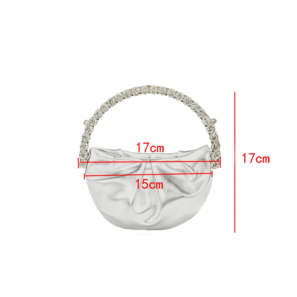 Shiny Crystal Purses and Handbag Luxury Designer Rhinestones Clutch Purse Bag for women handle bag leather Shoulder Bag Purse