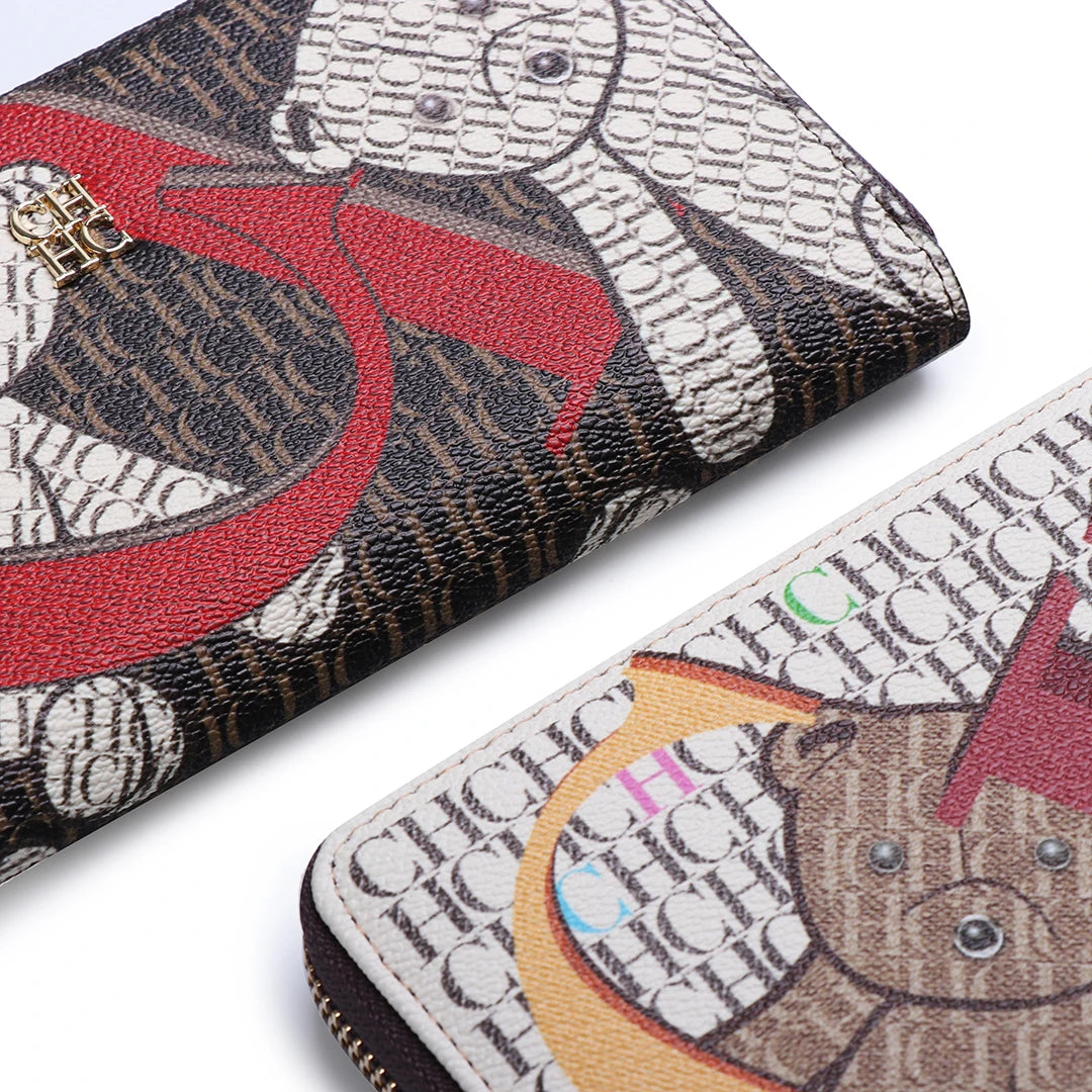 Multiple Pattern Women's Wallet Print Design Fashion Classic Women's Wallet Solid Color Design High Quality Card Holder