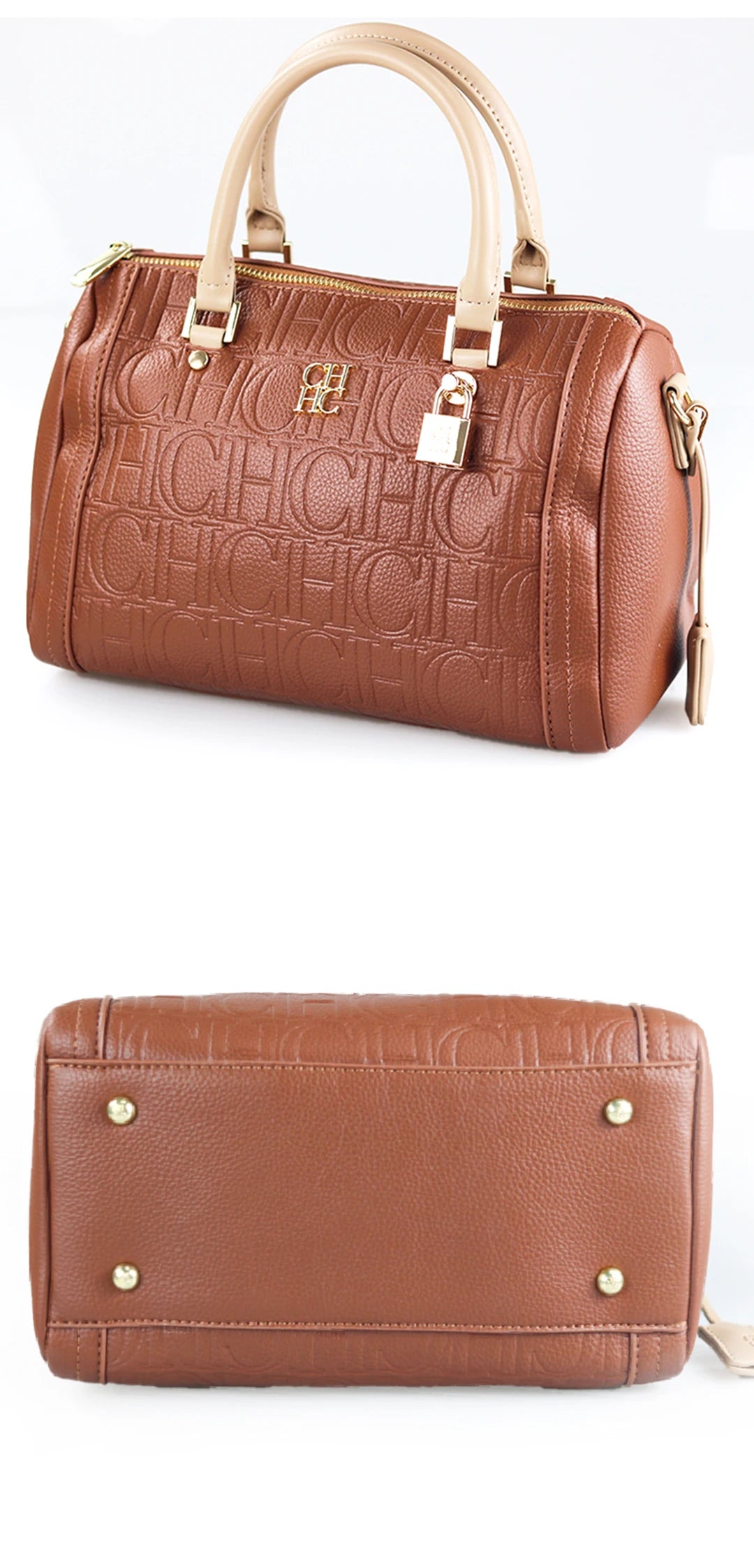 CH Women Handbag Shoulder Bag Embossed Logo Pattern Fashionable Ladies Casual 2026 New Trendy Popular Crossbody Bag Hot Sale