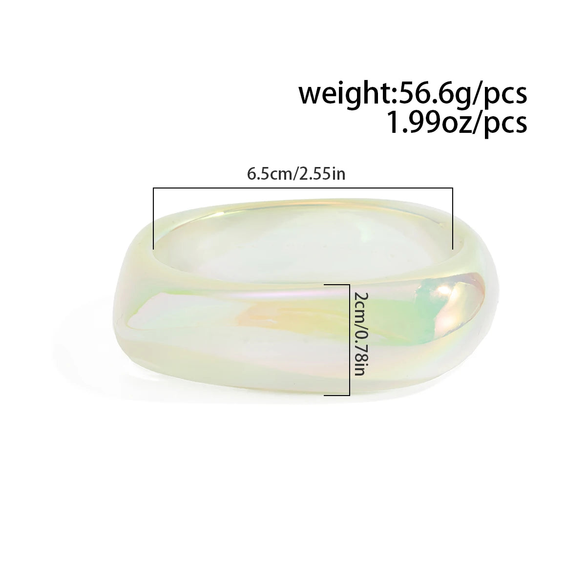 Salircon Fashion 7 Styles Colorful Transparent Resin Irregular Geometric Bangles Women Boho Chunky Wide Bracelets Jewelry Gifts