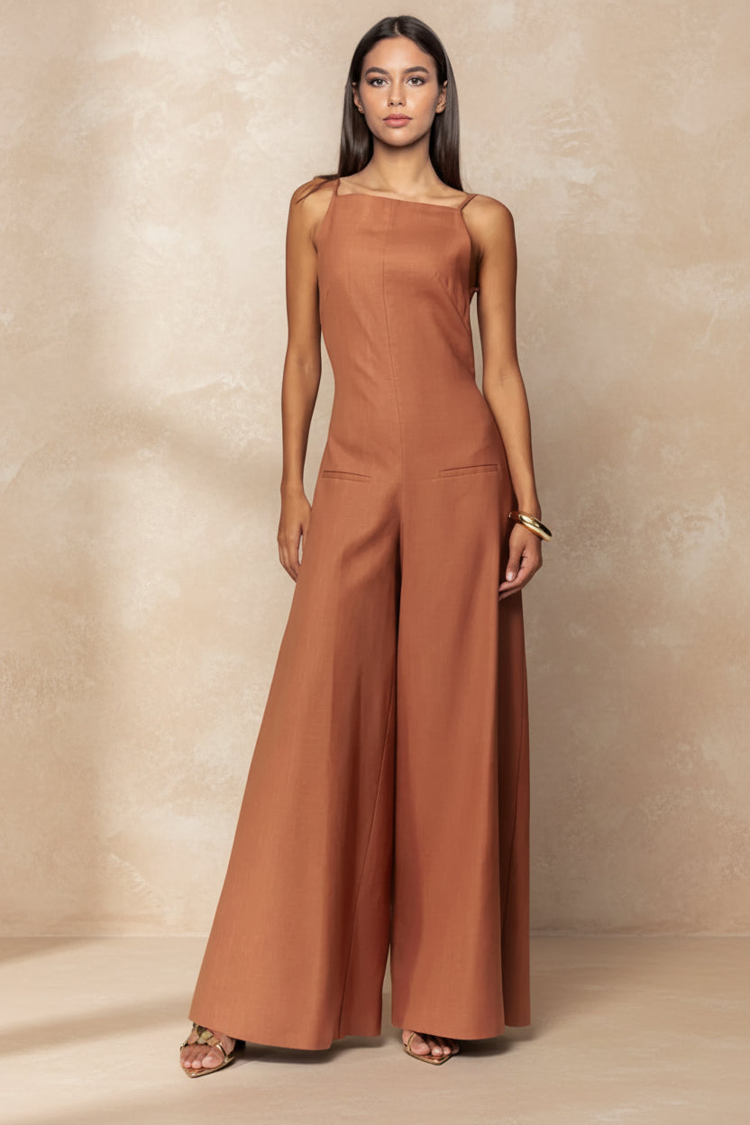New Style 2025 Elegant Women's Summer Jumpsuit Lady Romper Wide Leg Overall Casual Loose Sleeveless Bodysuit Vacation Jumpsuits