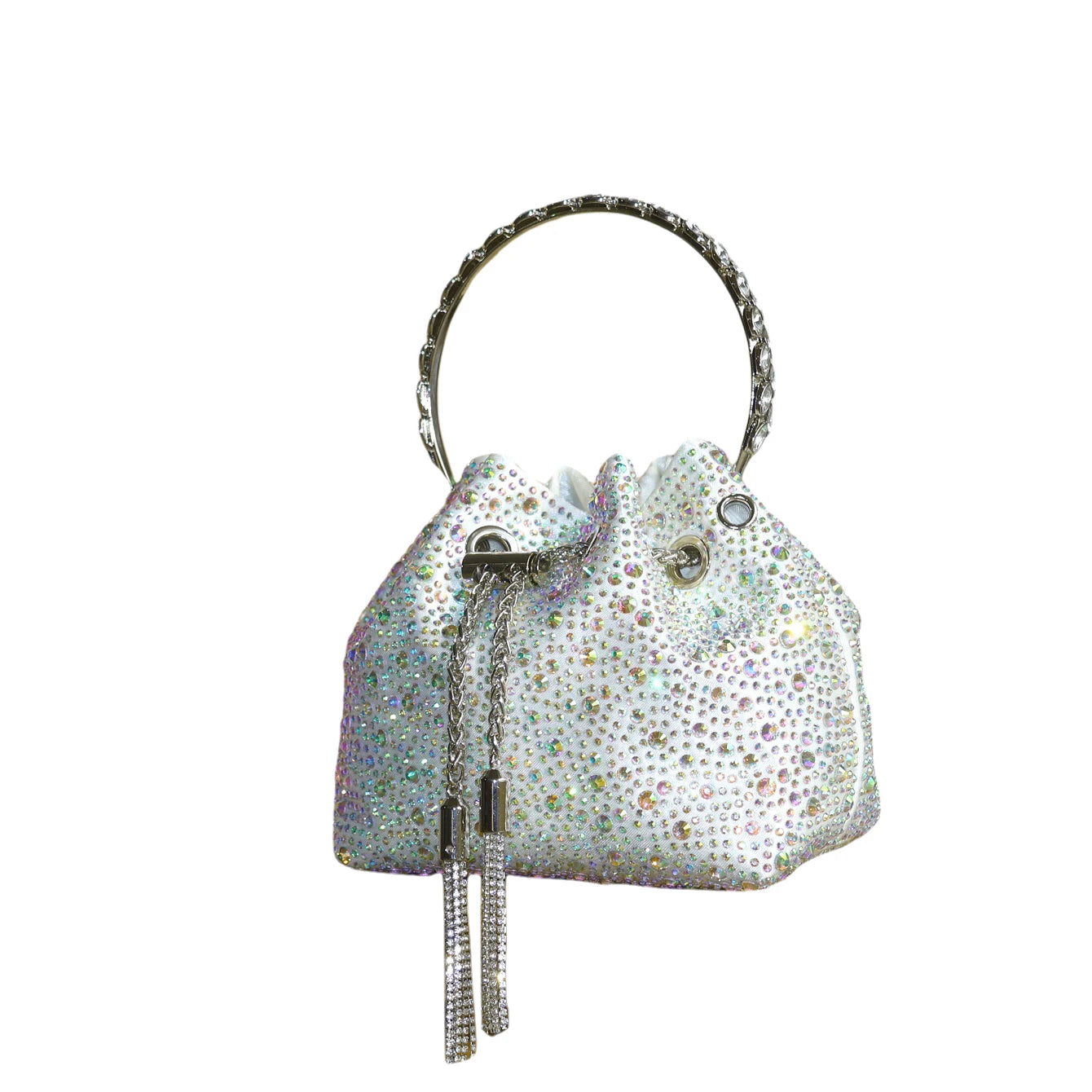 Handle Rhinestones Evening clutch Bag Purses and handbag luxury Designer shoulder bag Shiny Crystal Clutch purse bucket bag