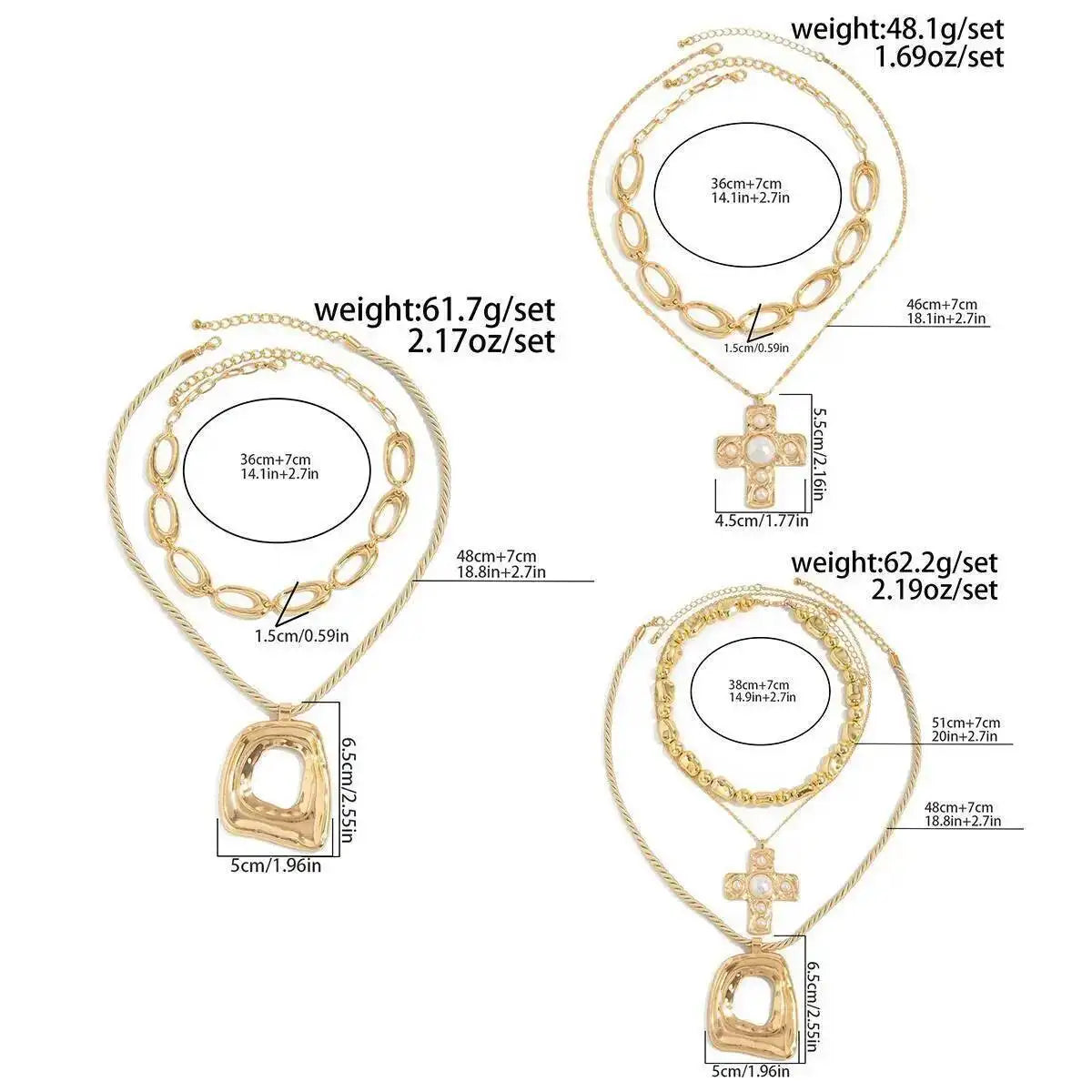 KunJoe New Trendy Hollow Out Square Geometric Pendant Necklace Set for Women Adjustable Rope Chain Choker Necklace Party Jewelry