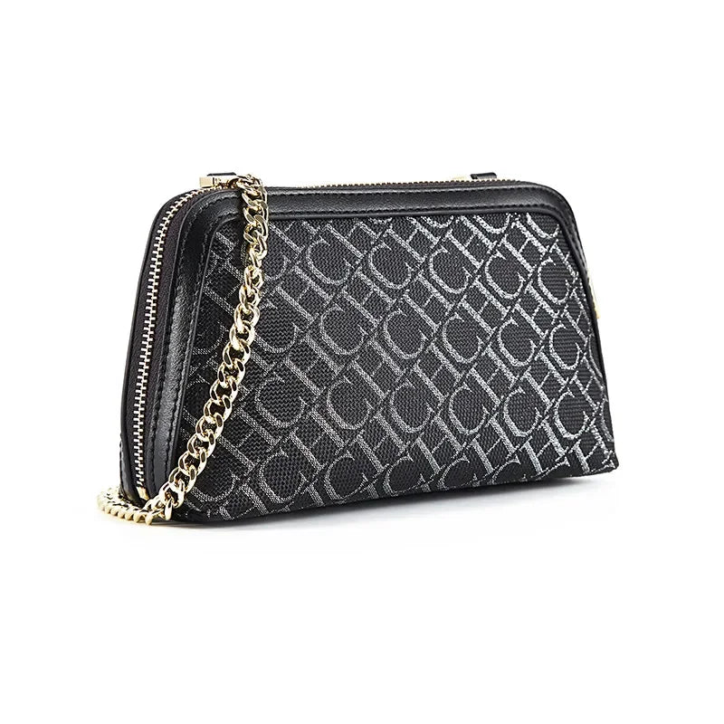 New Letter Printed Shoulder Bag Light Luxury Brand Chain Suede Leather Bag Chain Shoulder Bag Fashion Retro Crossbody Designer