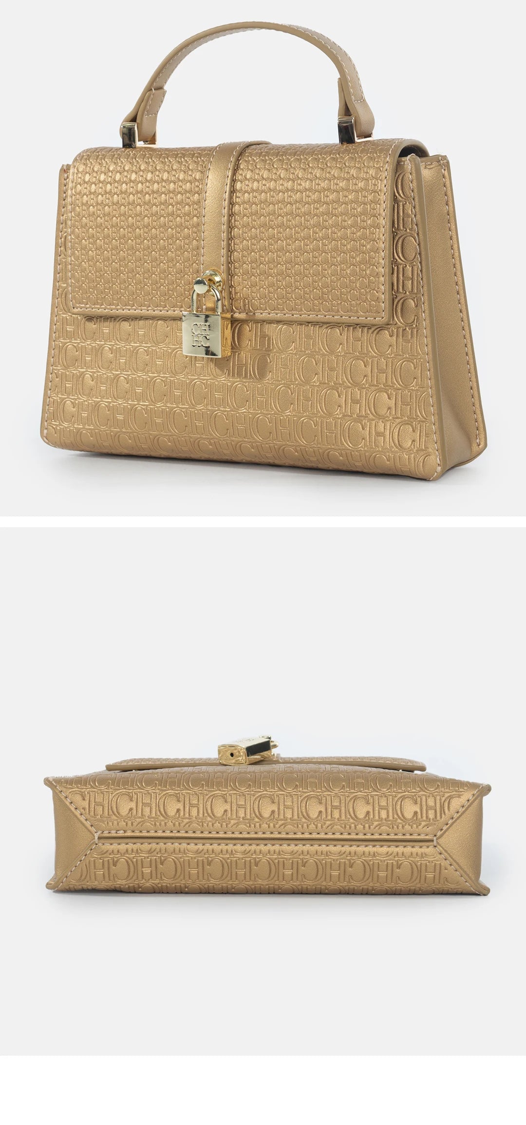 CHCH Luxury Brand Women's Tote Bag Delicate Compact Monogram Print Lock Design Versatile Simple Solid Color Women's Shoulder Bag