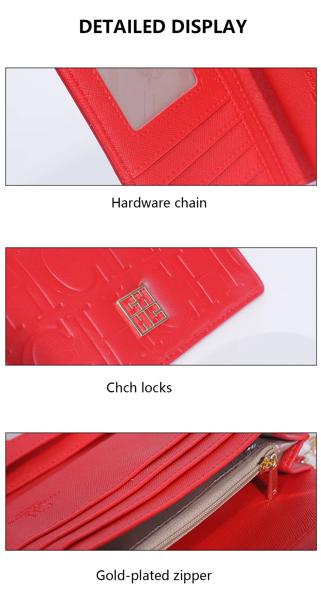 CH Luxury Card Bag Minimalist Chic Embossed Design Wallet Stylish Women Accessory Compact Multi Slot Card Holder Daily Essential