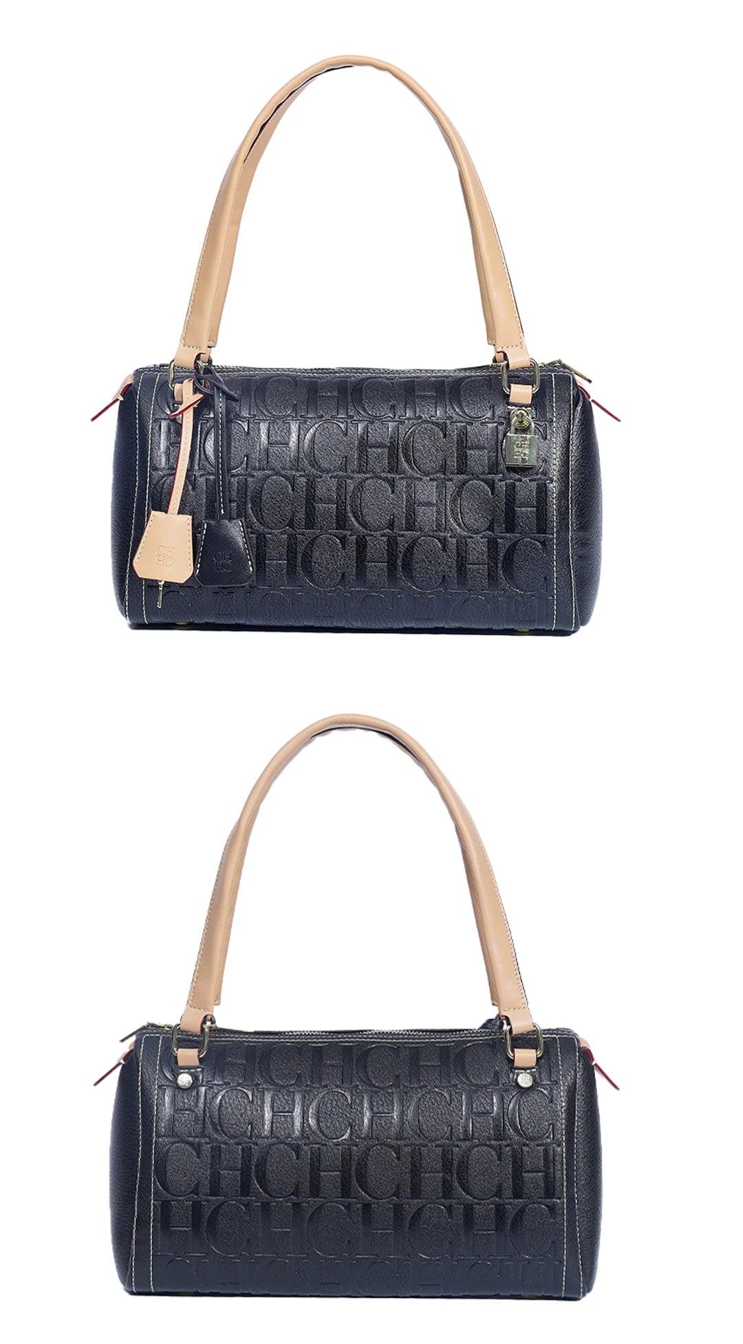 CH Fashion Classic Women's Boston Bag Autumn Winter New Collection 2026 Letter Design Shoulder Bag Texture Handbag
