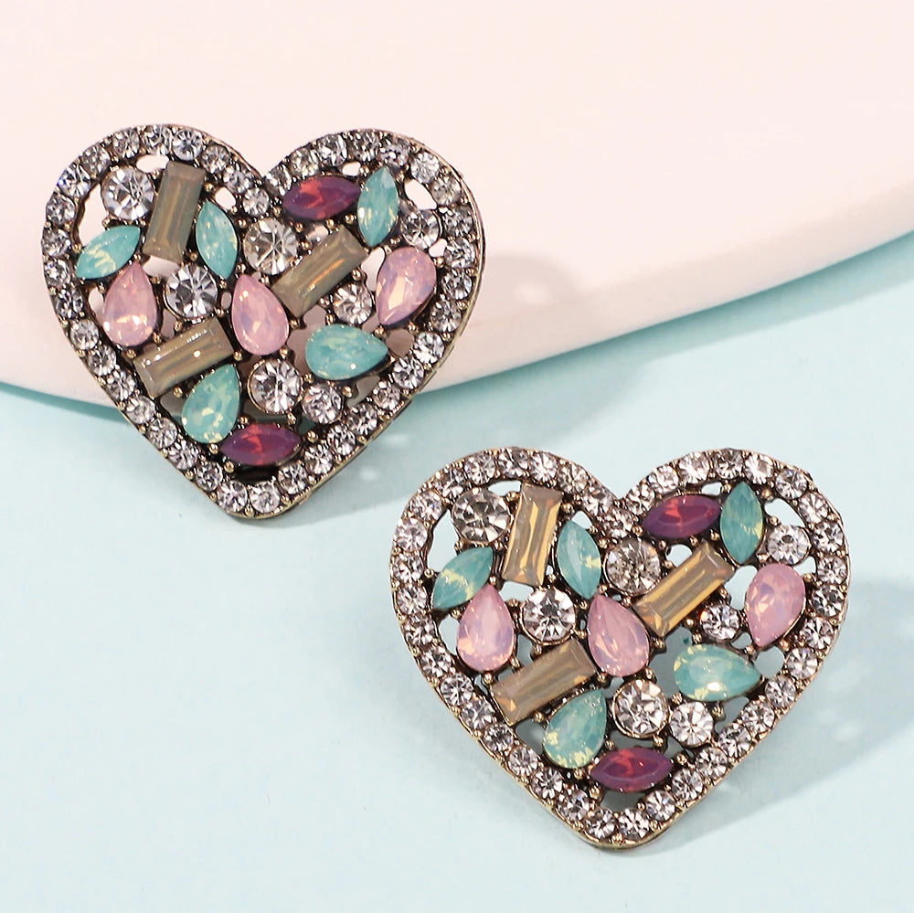 Women Luxury Bling Color Crystal Party Jewelry Aesthetic Accessories