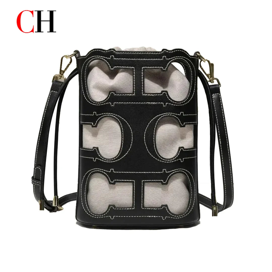 CH New Daily Commuting Ladies Handbag Fashion Hollow Design Ladies Crossbody Bag Simple Versatile Style Ladies Shoulder Bag