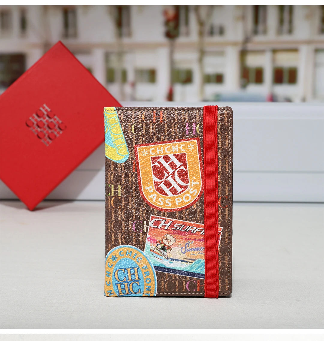 CH Passport Holder Stylish Patterned Design Passport Cover Multi Function Card Pocket Travel Document Organizer Travel Essential