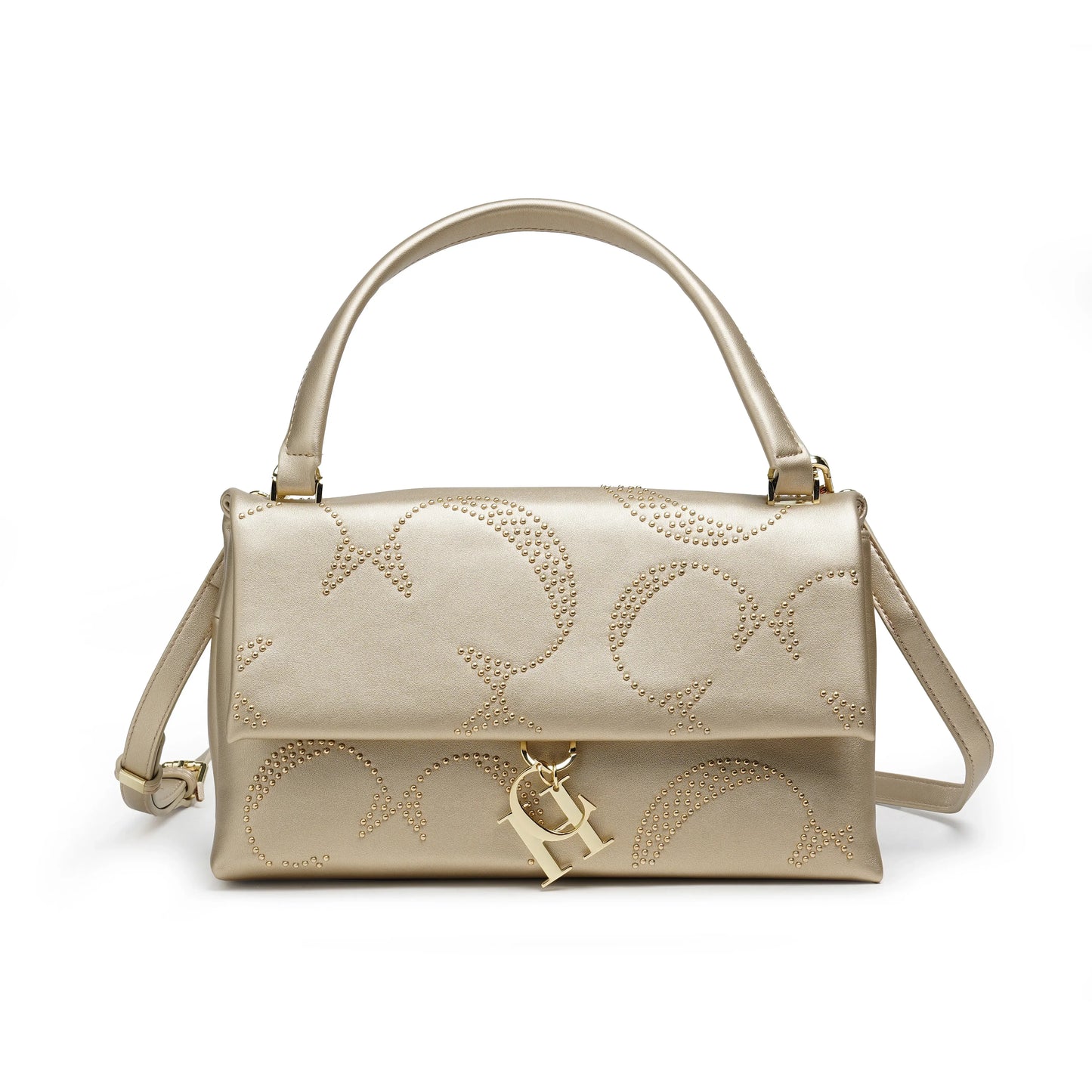 CH Gold Women's Chain Crossbody Bag Women's Bags Metallic Rivet Decoration Luxury Women's Bags Luxury Brand Fashion Designer