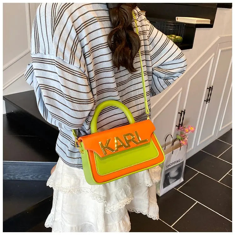 Solid Color Diaper Bag Letter Logo High End Minimalist Trendy Tote Bag For Women Shoulder Bag Large Capacity