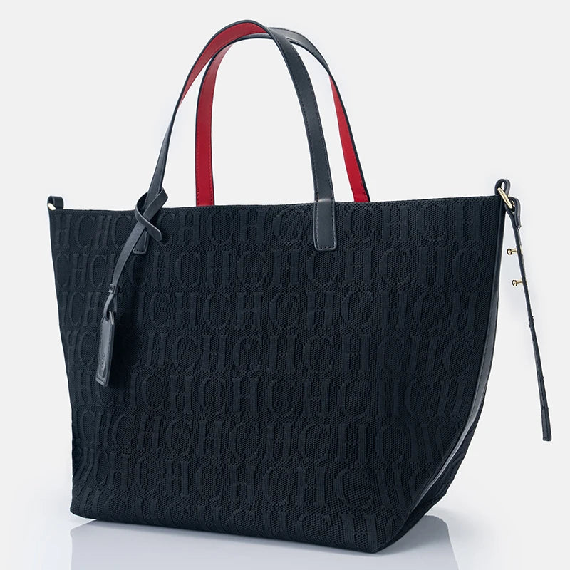 CH High Quality Solid Color Simple Style Women's Large Capacity Handbag Suitable Daily Commuting Fashionable Versatile