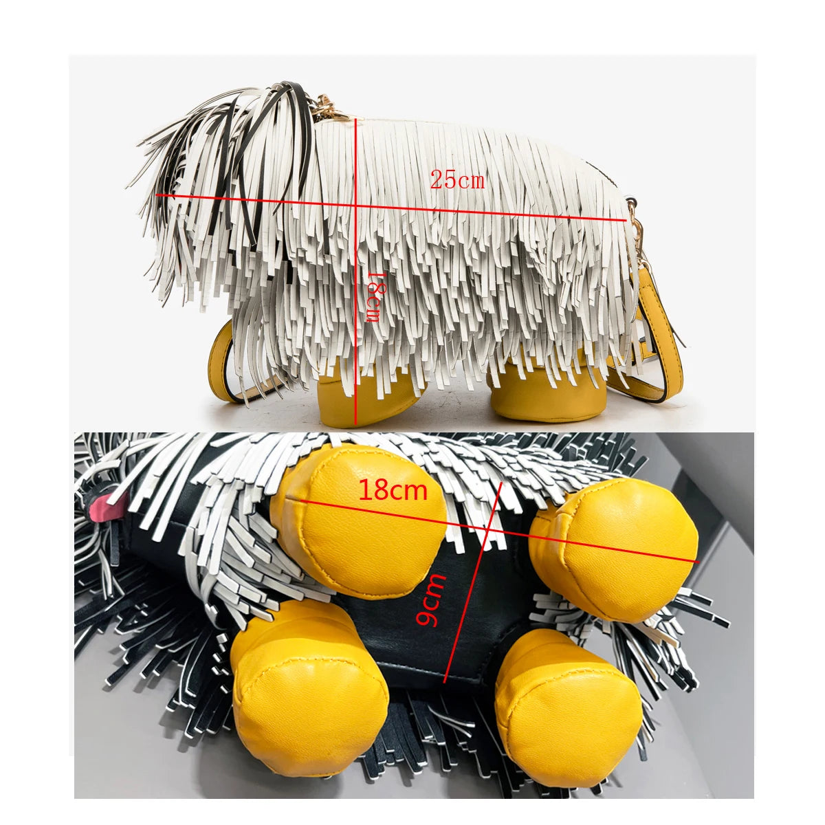 Luxury Designer Cute dog shape, Leather crossbody shoulder bag