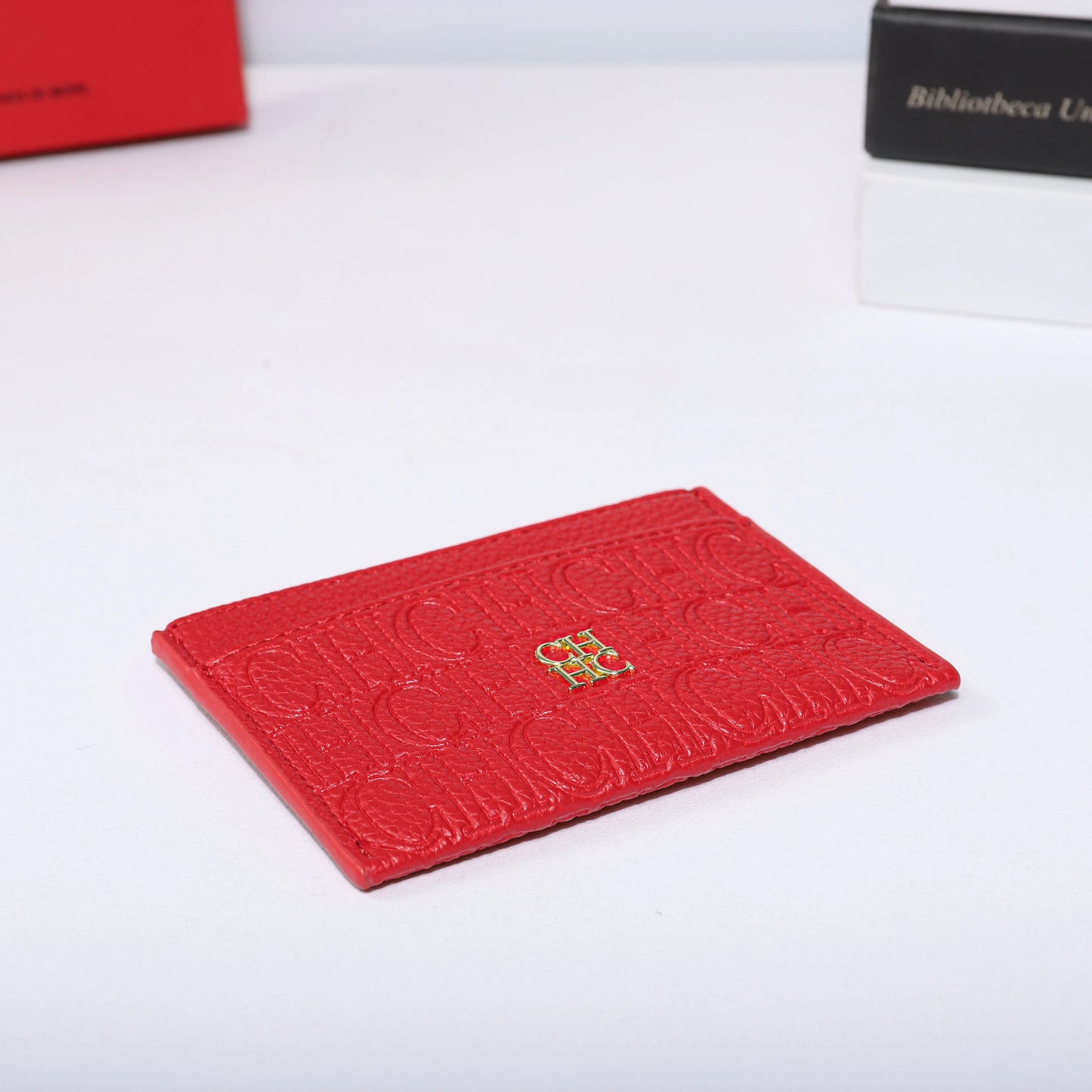 New Fashion CH Embossed Card Holder Slim Minimalist Credit Card Wallet for Women & Men Portable ID Card Case with Multiple Slots