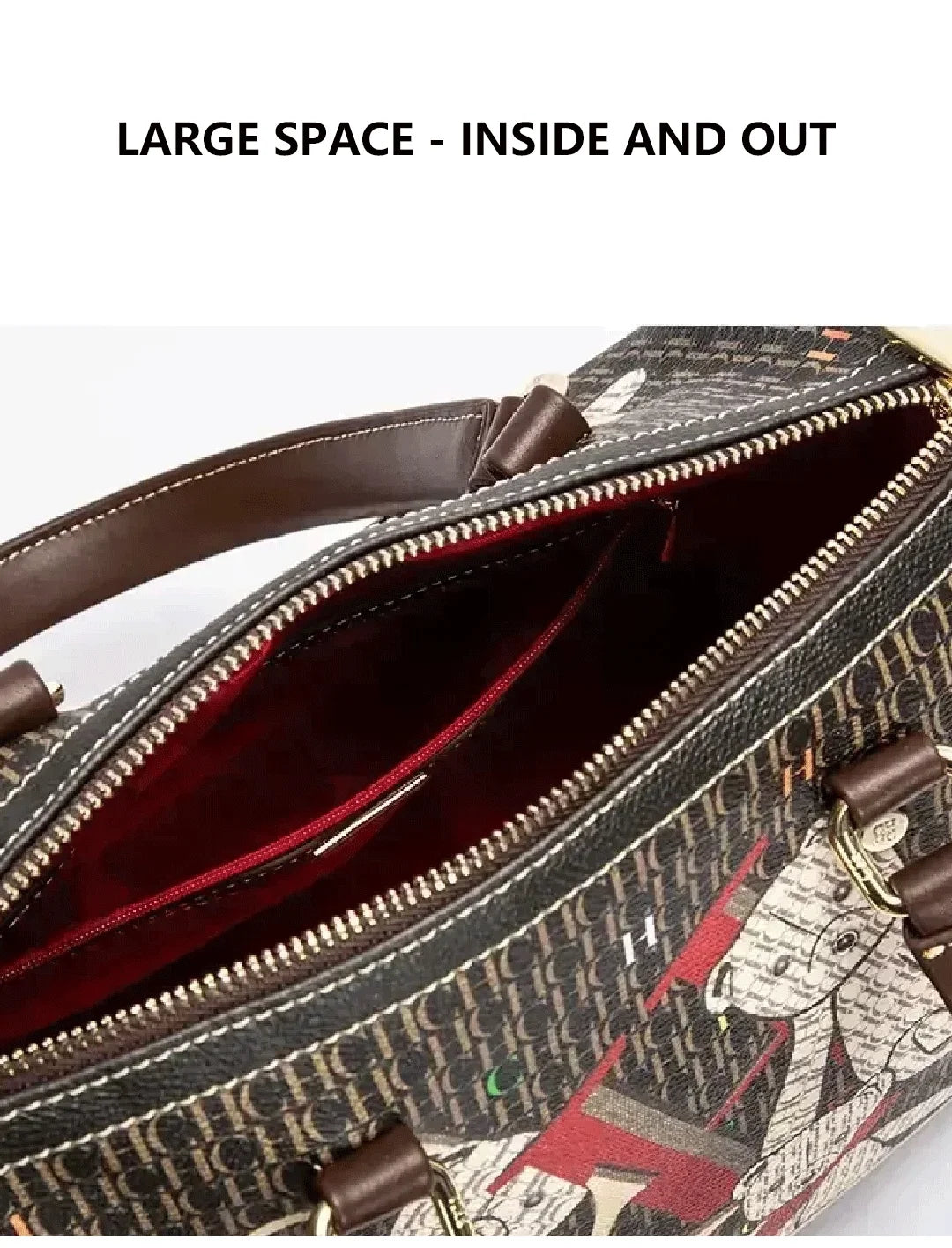 Women's Commuter Crossbody Bag 2025 Spring New Colorful Printed Women's Handbags Monogram Bronze Fashion Luxury Design