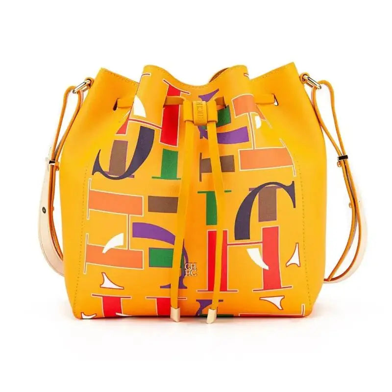 Fashion Daily Commute Style Women's Bucket Bag Unique Luxury Sense Letter Print Design Elegant 2025 New Women's Shoulder Bag