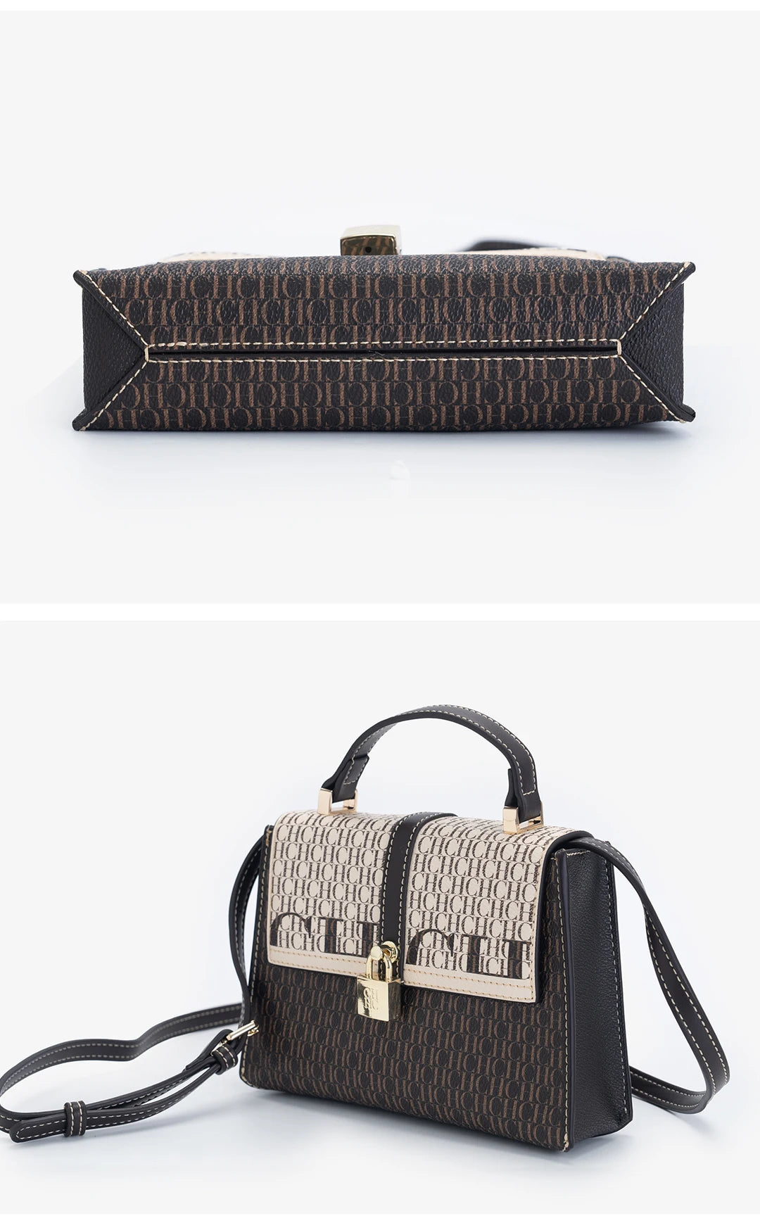 New Casual Women's Crossbody Bag Exquisite And Fashionable Handbag Niche Light Luxury Brand With Lock Design Trendy Designer's
