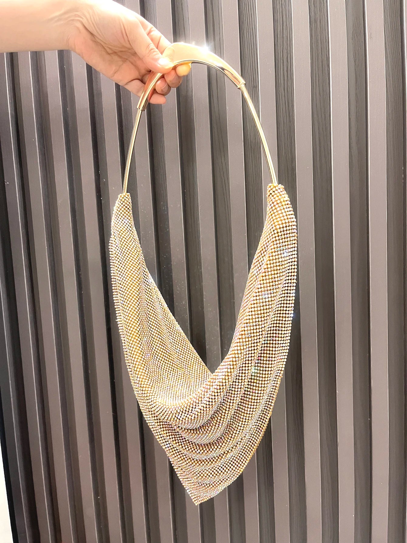 Shining Rhinestones Women's Evening Clutch Bag for Parties Luxury Designer Handmade Purses and handbag