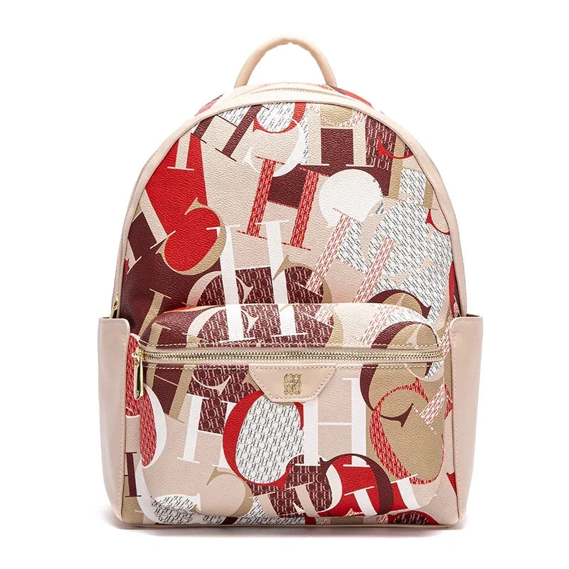 CH Unique Printed Design Women's Backpack Rugged Backpack Fashion Women's Backpack New 2025 Large Capacity Printed Travel Bag