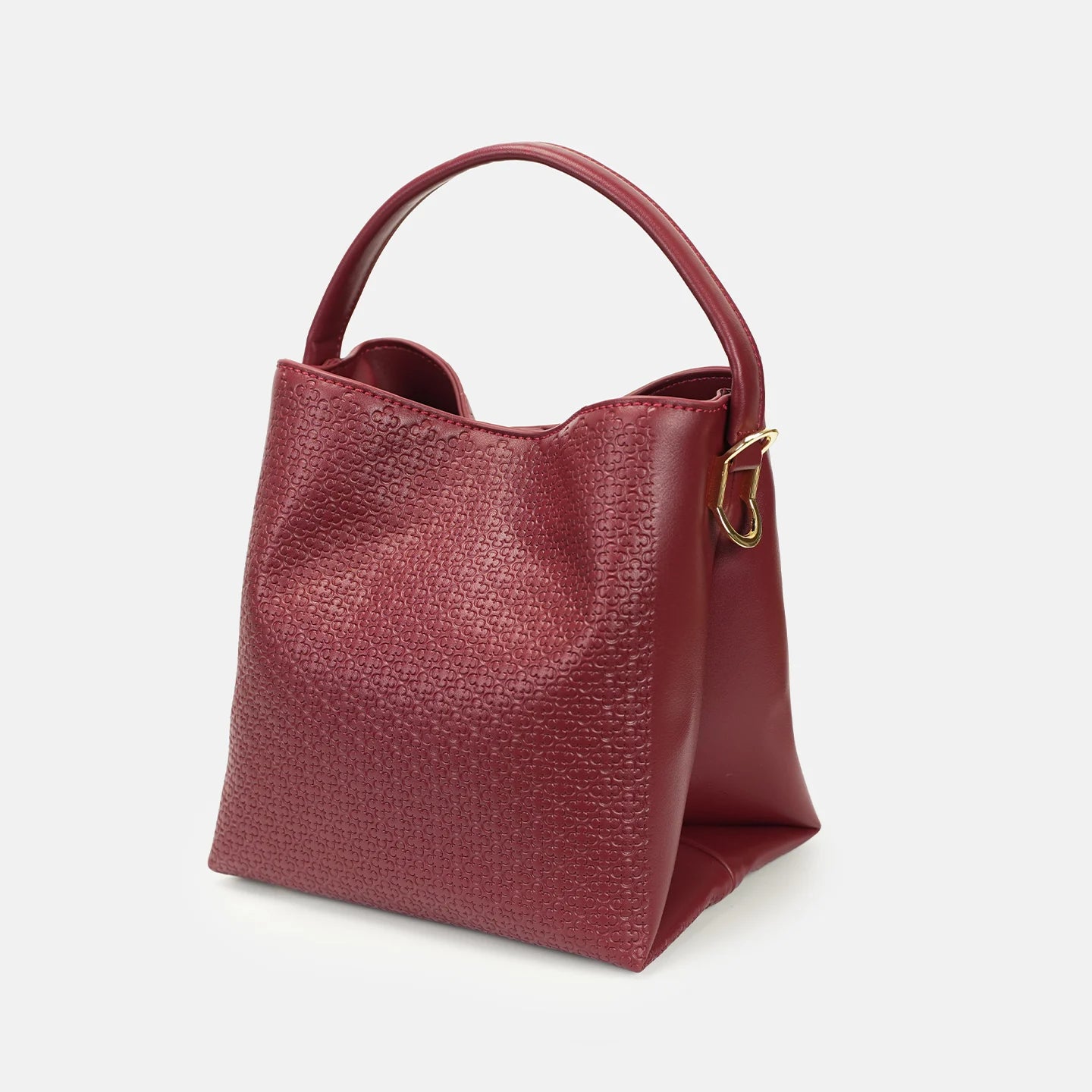 CH Embossed Leather Bucket Bag Large Capacity Handbag with Detachable Shoulder Strap Luxury Tote Bag for Women