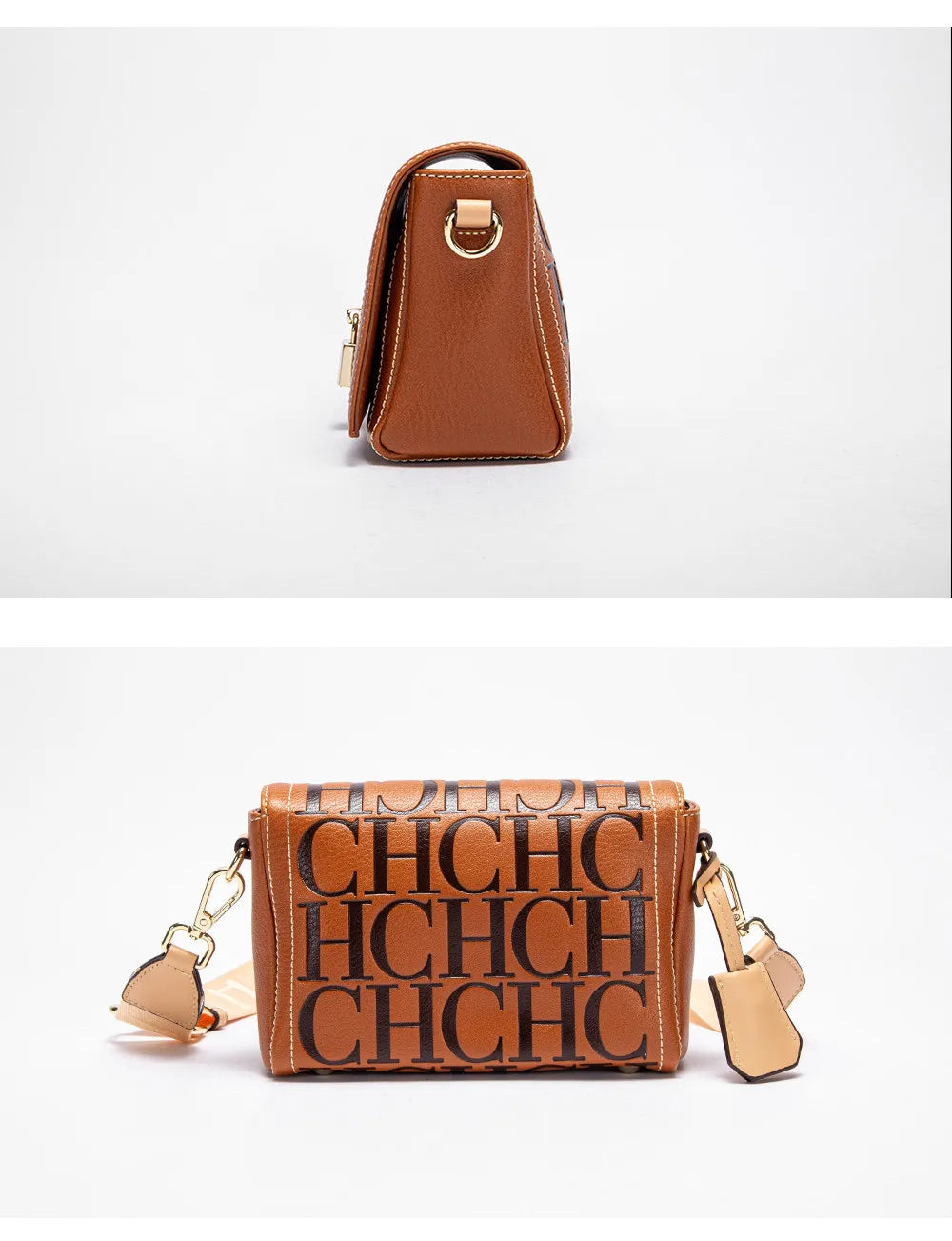 Fashion Design Model Metal Accessories Buckle Women's Shoulder Bag Luxury Brand 2025 New Fashion Solid Colour Printed Head Bag