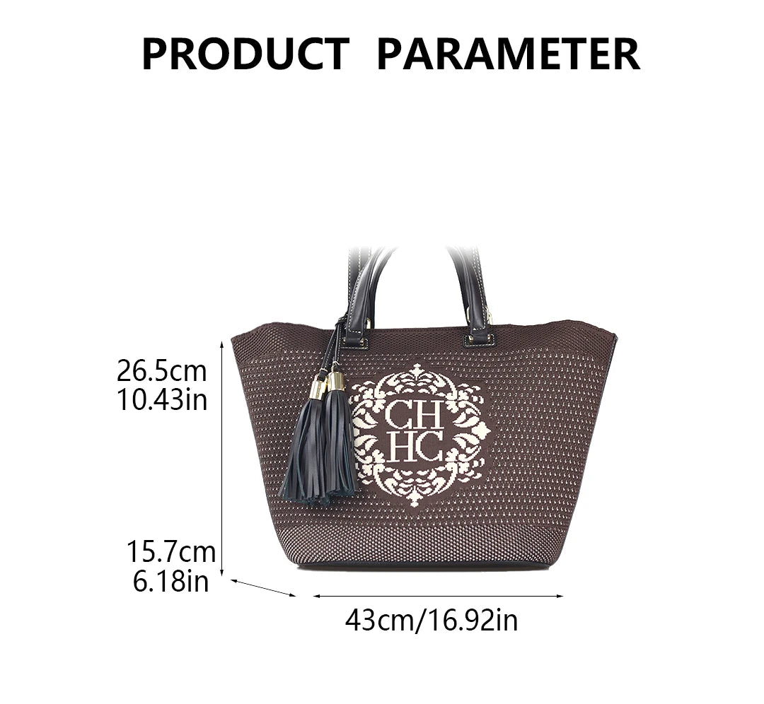 Large Shoulder Bag 43x26.5x15.7cm, Lightweight Foldable PU Tote Bag, Spacious Work Travel Purse, Multipurpose Carryall