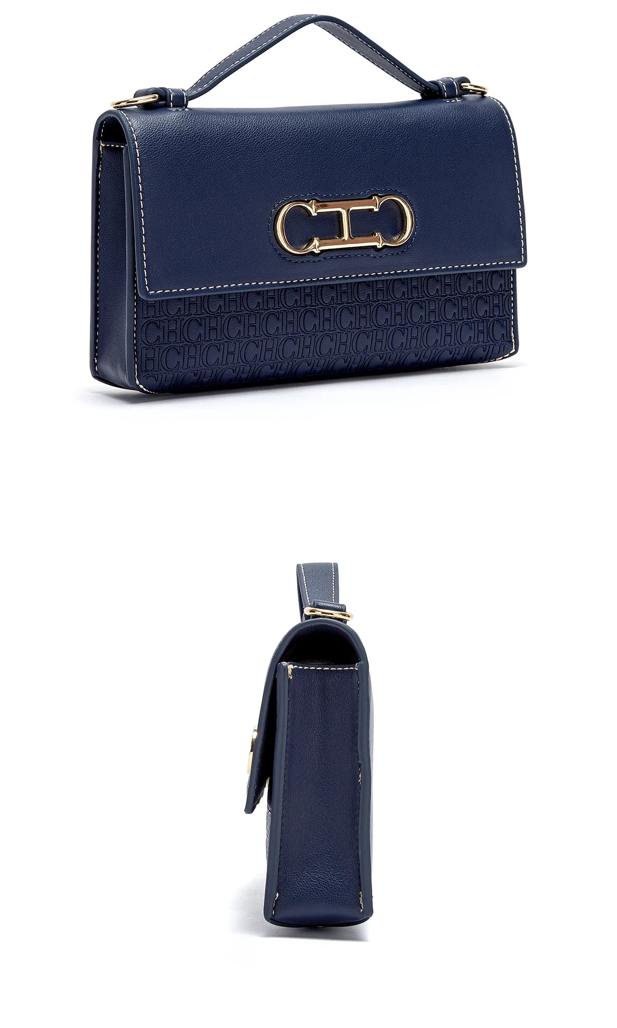 CH Women's Classic Retro Fashion Shoulder Bag Light Luxury Popular Classic Models Large Capacity Brand Logo Buckle Crossbody Bag
