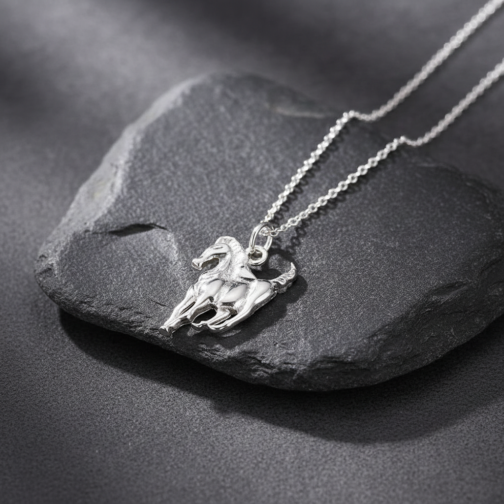 Fashion brand 925 Sterling Silver Necklace For Women luxury Wedding Jewelry elegant horse pendants chain neckalce