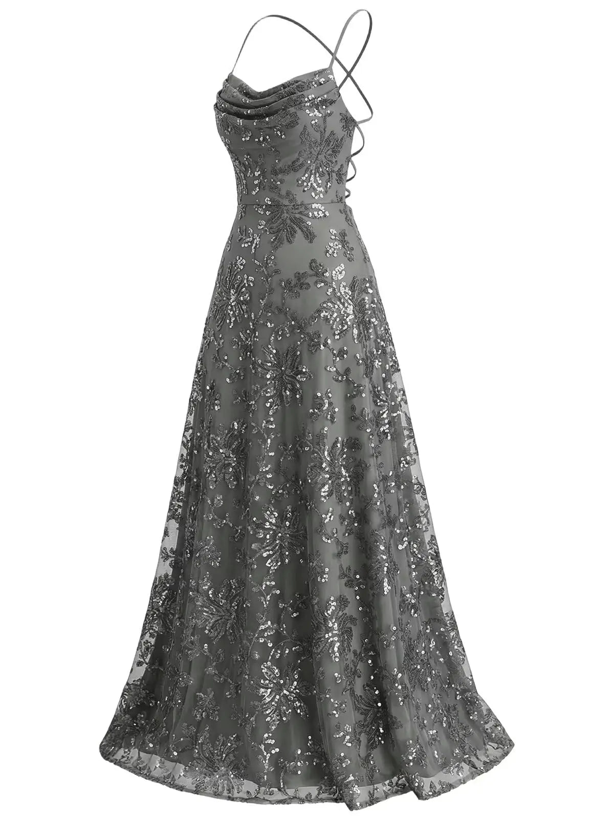 Lace Sequin Long Prom Dresses for Women 2026 Sparkly Pleated A Line Formal Evening Ball Gown Women Elegant Party Dresses