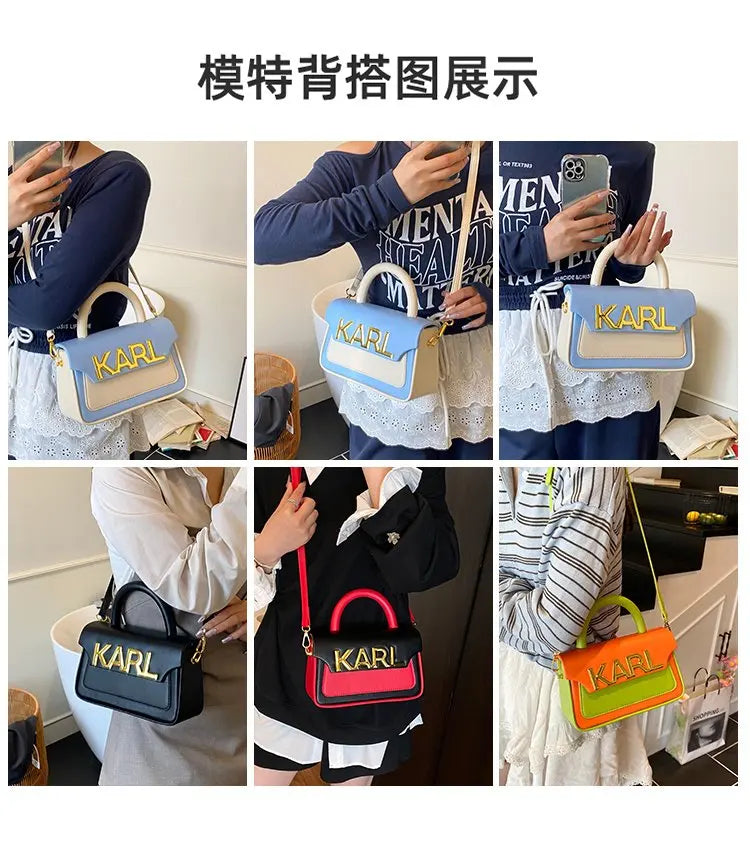 Solid Color Diaper Bag Letter Logo High End Minimalist Trendy Tote Bag For Women Shoulder Bag Large Capacity