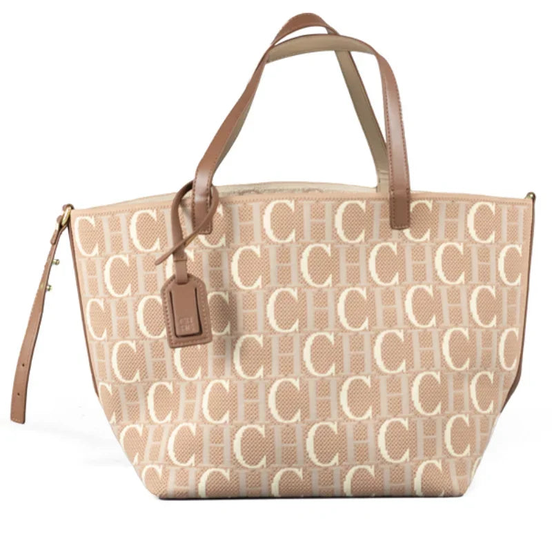 CH Brand Women's Handbag Autumn/Winter New Large Capacity Multi functional Letter Flyknit Design 2026 New Women's Tote Bag